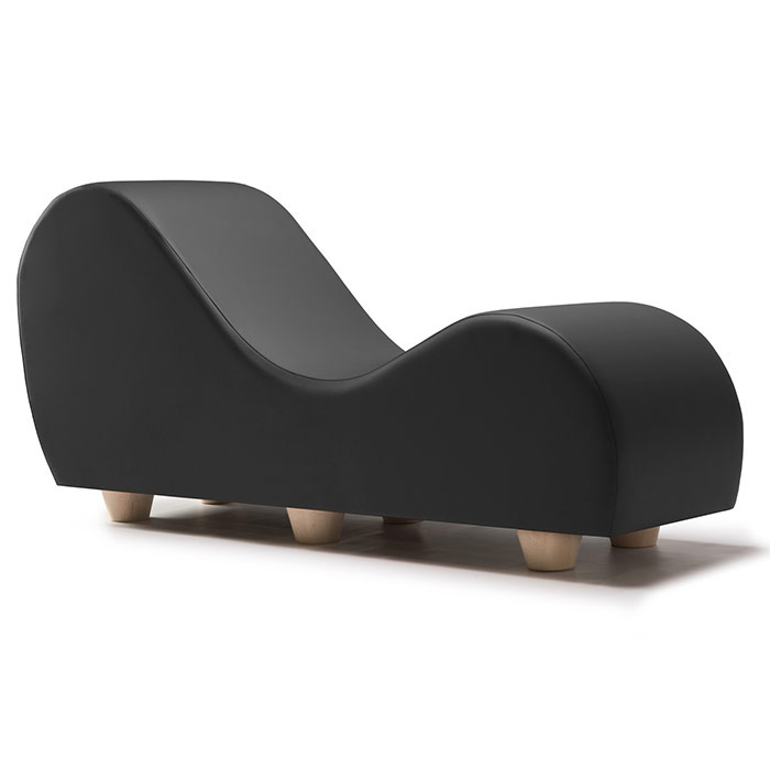 Yoga Chaise Sex Lounger W/Feet - Vinyl Black, Liberator Bedroom Adventure Gear