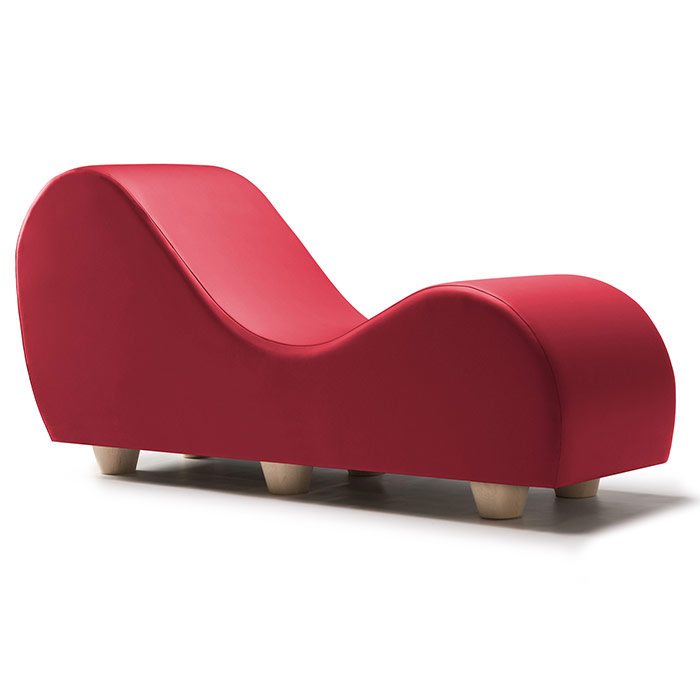 Yoga Chaise Sex Lounger W/Feet - Vinyl Claret, Liberator Bedroom Adventure Gear