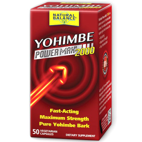 Yohimbe Power Max 2000, 50 Vegetarian Capsules, Natural Balance