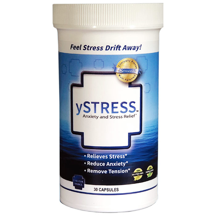YStress Anxiety & Stress Relief, 30 Capsules, Essential Source