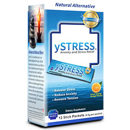 YStress Anxiety & Stress Relief Drink Mix (Y-Stress), 4.5 g x 12 Stick Packets, Essential Source