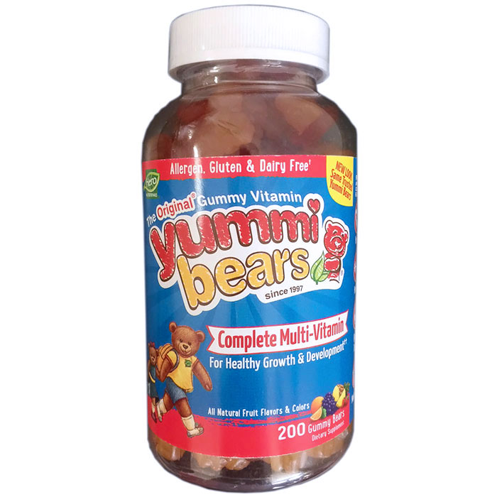 Yummi Bears Complete Multi-Vitamin, Value Size, 200 Gummy Bears, Hero Nutritionals