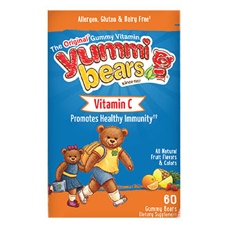 Yummi Bears Gummy Vitamin C for Children, All Natural, 60 Gummy Bears, Hero Nutritionals