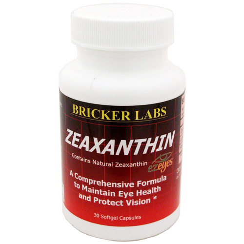 Zeaxanthin with Lutein, 30 Softgels, Bricker Labs