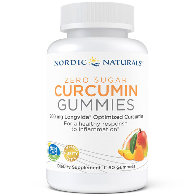 Zero Sugar Curcumin Gummies, 60 Gummies, Nordic Naturals