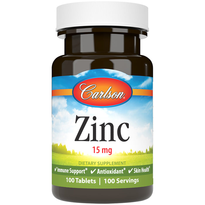 Zinc, 100 Tablets, Carlson Labs