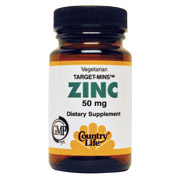 Country Life Zinc 50 mg Target Mins 180 Tablets, Country Life