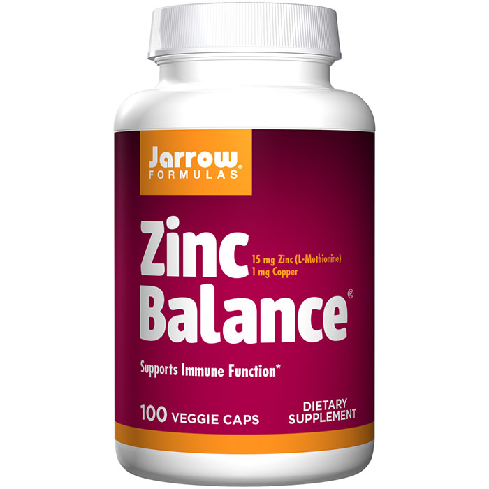 Zinc Balance, Monomethionate 15 mg 100 caps, Jarrow Formulas