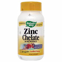 Zinc Chelate 30mg 100 caps from Natures Way