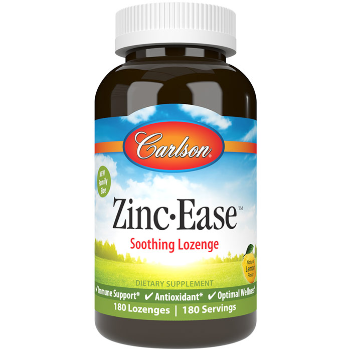 Zinc-Ease, Value Size, 180 Lozenges, Carlson Labs
