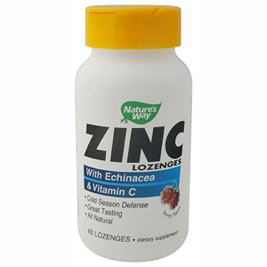 Zinc Lozenges with Echinacea and Vitamin C 60 loz from Natures Way