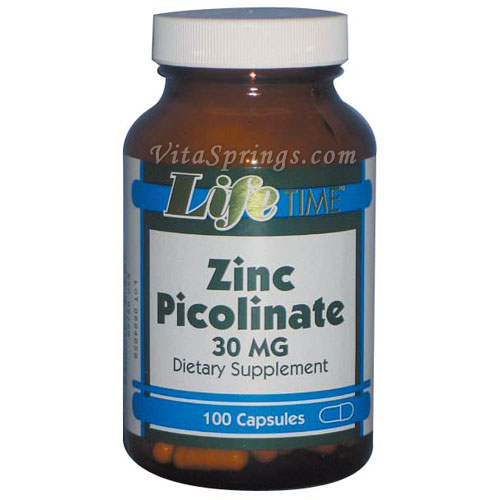 Zinc Picolinate 30 mg, 100 Capsules, LifeTime