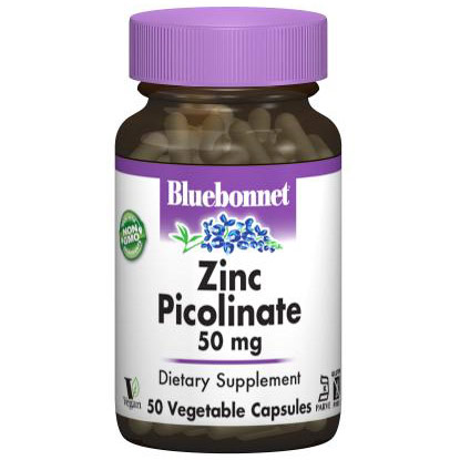 Zinc Picolinate 50 mg, 100 Vegetable Capsules, Bluebonnet Nutrition