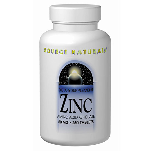 Zinc Chelate 50mg 250 tabs from Source Naturals