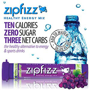 Zipfizz Healthy Energy Drink Mix Grape, 30 Tubes