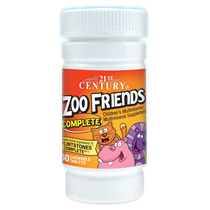 Zoo Friends Complete, Childrens Multivitamin, 60 Chewable Tablets, 21st Century HealthCare