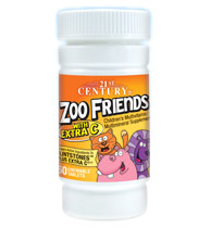 Zoo Friends with Extra C, Childrens Multi-Vitamins, 60 Chewable Tablets, 21st Century HealthCare